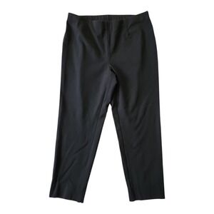J Jill Pants Leggings Womens M Medium Black Ponte Slim Leg Casual Stretch Crop